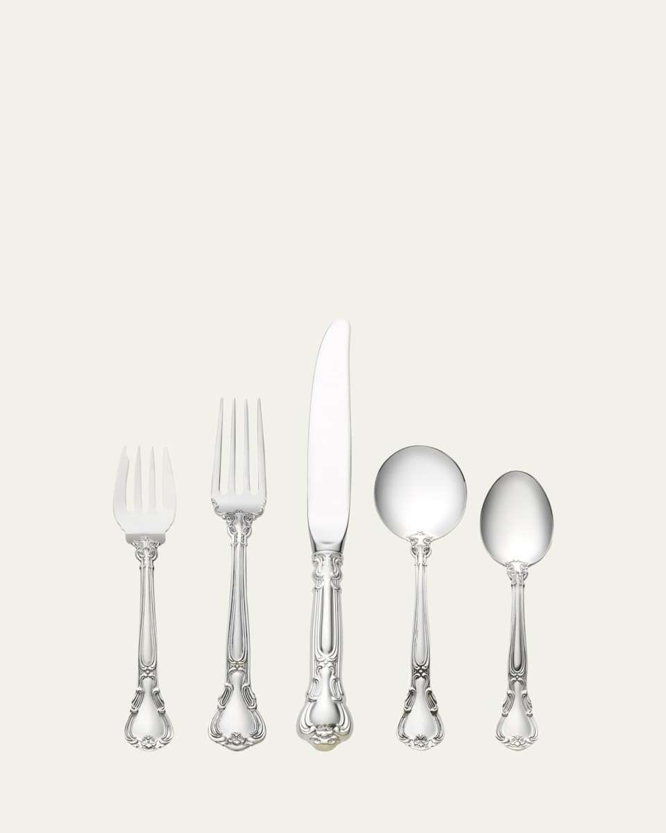 Chantilly 5-Piece Dinner Flatware Setting with Cream Soup Spoon